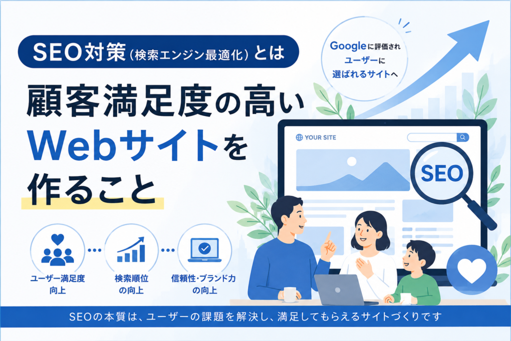SEO対策（検索エンジン最適化）とは顧客満足度の高いWebサイトを作ること